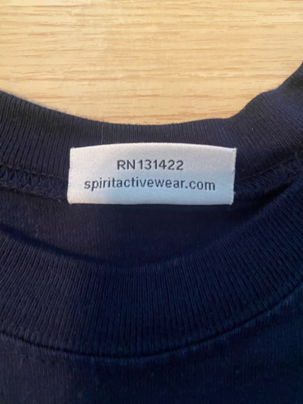 SPIRIT BRAND Navy Long Sleeve Shirt ORANGE Logo BUCKNELL ON BACK - Picture 5 of 8